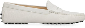 Pebbled leather loafers-1